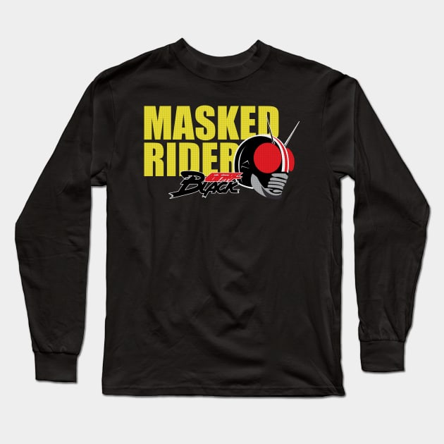 Mask Rider Black Long Sleeve T-Shirt by iMAK